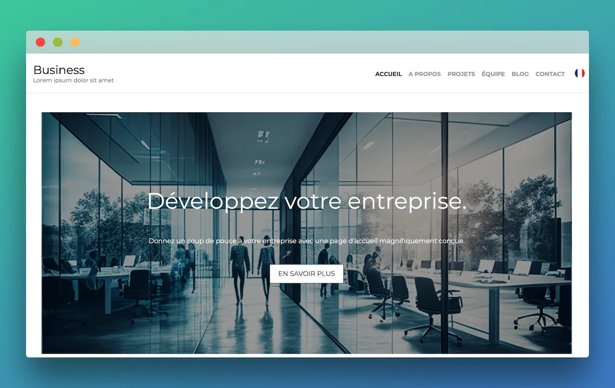 Nouveau template BusinessStarter